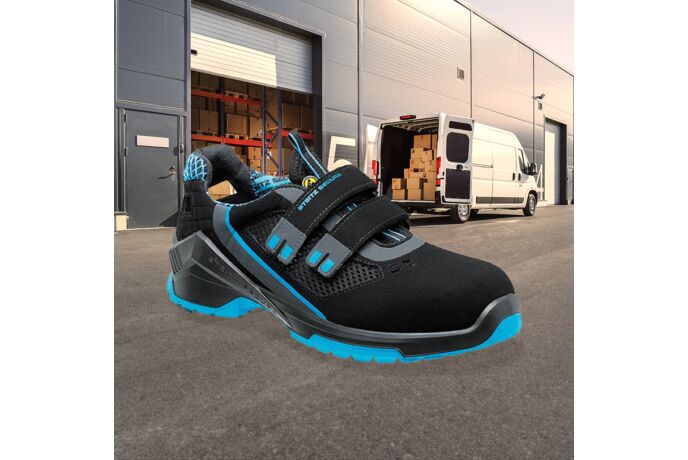 Steitz Secura ESD VD PRO 1000 S1 Sandale – Schwarz/Blau, XB Weite, Rutschhemmend