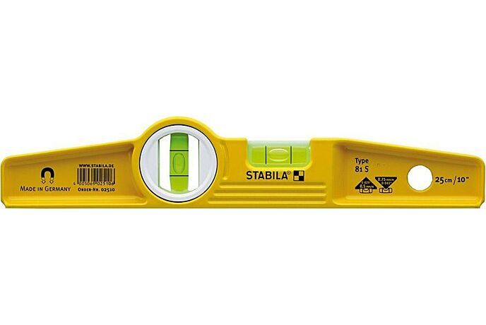 STABILA Light metal spirit level with strong magnet system 25cm