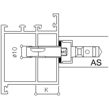 NORMBAU Montageset Einseitig MU 1.3K K=9-23mm Metall/KU 