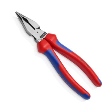 KNIPEX Spitz-Kombinationszange 185mm, poliert mit Mehrkomponenten-Griffen (Kombizange) 