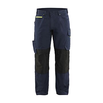 BLAKLÄDER Service Arbeitshose Dunkel Marine/Warngelb