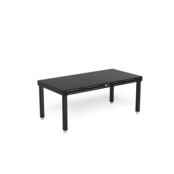 SIEGMUND Schweißtisch Professional 750 2000x1000x100 Plasmanitriert Fuß höhenverstellbar mit Lenkrolle/Feststellung 600-900 System 16