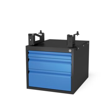 SIEGMUND Sub Table Box für System 16 abschließbar, für Basic, inkl. 3 Schubladen, System 16