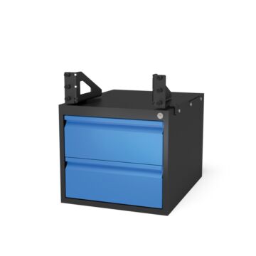 SIEGMUND Set Sub Table Box abschließbar für PLUS Tisch inkl. 2 Schubladen, System 16