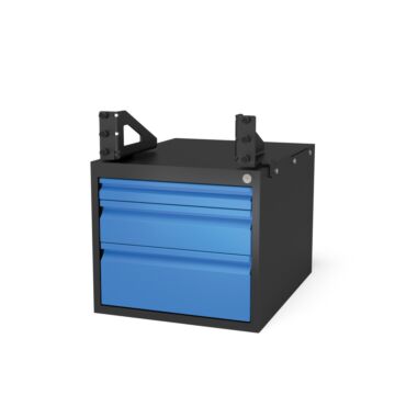 SIEGMUND Set Sub Table Box abschließbar für PLUS Tisch inkl. 3 Schubladen, System 16