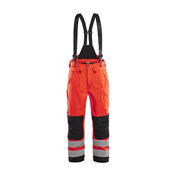 BLAKLÄDER High Vis Shell Arbeitshose Warnrot/Schwarz