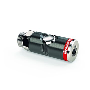 RIEGLER Druckknopf-Sicherheitskupplung NW 7,4, AG, drehbar