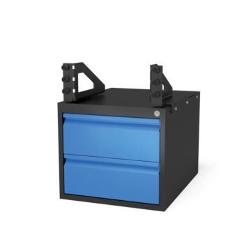SIEGMUND Set Sub Table Box abschließbar für PLUS Tisch inkl. 2 Schubladen, System 22