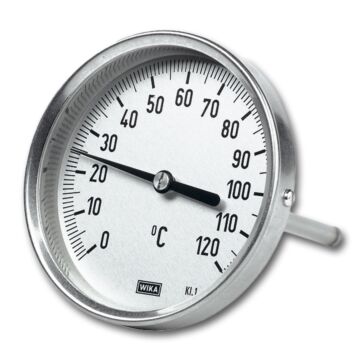 Bimetallthermometer CrNi-Stahl-Gehäuse, Kl. 1,0, RIEGLER