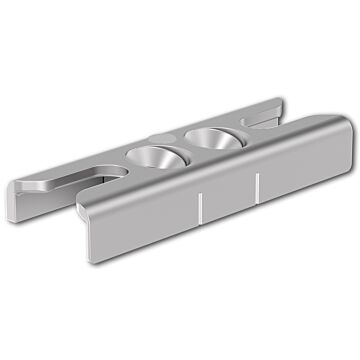 GU Pilzkopf-Schließplatte Holz Euronut 7/8 x 4 mm Nutlage 9 mm Profil 17,5 x 6,5 x 8,5 x 2 mm Falzluft 12 mm 1 Pilzkopfzapfen ferGUard silber GRETSCH-UNITAS