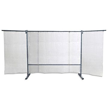 KEMPER Schutzwand mit Vorhang 3-teilig, S0, klar