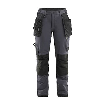 BLAKLÄDER Damen Handwerkerhose Mittelgrau/Schwarz