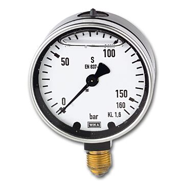 Glyzerinmanometer mit Metall-Gehäuse, RIEGLER