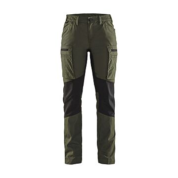 BLAKLÄDER Damenservicehosehose Stretch Waldgrün/Schwarz