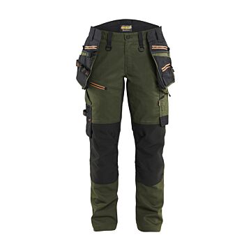 BLAKLÄDER Damenhandwerkerhose STRIKER Waldgrün/Rost