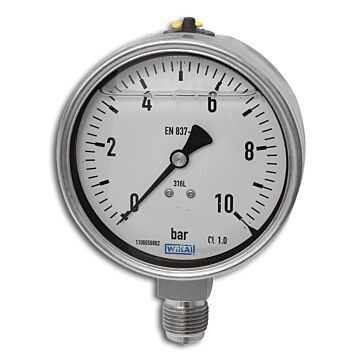 Glyzerinmanometer CrNi-Stahl-Ausführung, RIEGLER