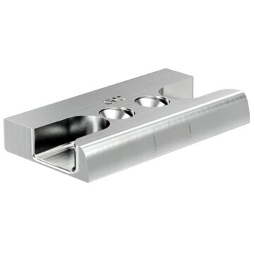 GU Zusatzschließblech Eurofalz 30 x 8 mm ohne Bohrzapfen, 1 Pilzkopfzapfen, ferGuard silber, 55 x 29,5 x 8 mm, Nutlage 13 mm GRETSCH-UNITAS