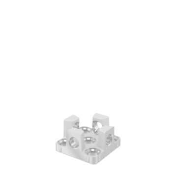 SIEGMUND Adapter Tischanbindung Aluminium-Titan für Aluminiumprofile System 16
