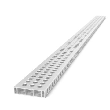 SIEGMUND Alu Profil Anschlag 2000x100x24mm, 25mm Raster, Aluminium