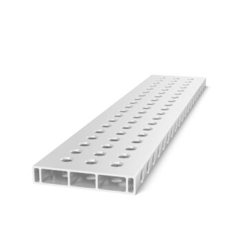 SIEGMUND Alu Profil Anschlag 1000x200x36mm, 50mm Raster, Aluminium