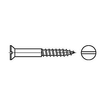 Senk-Holzschrauben mit Schlitz DIN 97 Messing 5 x 35, CAB FASTENING