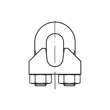 Drahtseilklemmenmit U-förmigem Klemmbügel DIN 741 Stahl 11 mm / M 8 7/16 ähnl. DIN 741,, CAB FASTENING
