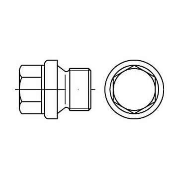 Verschlussschraube mit Bund DIN 910 M16x1,5 Aussensechskant Stahl, CAB FASTENING
