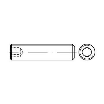 Gewindestifte mit Kegelkuppe undInnensechskant ISO 4026 45 H M 4 x 16 VE=S (Madenschrauben), CAB FASTENING