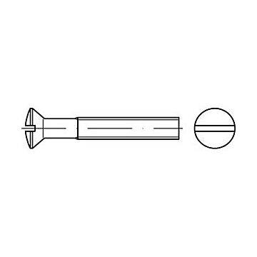 Linsensenkschrauben mit Schlitz DIN 964 Messing M 6 x 80 galv. verchromt, CAB FASTENING