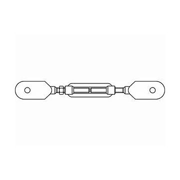 Spannschlösser ,offene mit 2 Blattschrauben schwer DIN 1480 Stahl SP BS-S M 24 galv. verzinkt, CAB FASTENING