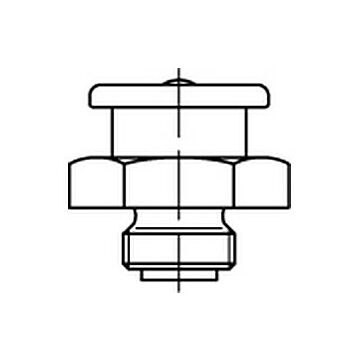 Flachschmiernippel, Sechskant-Antrieb,Feingew. DIN 3404 5.8 M 8 x 1 SW 11 , m. rundem Kopf, CAB FASTENING