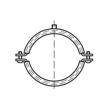 Schraubrohrschelle -Schallschutz-Einlage ~DIN 4109 DIN 4109 Zn 48 - 53 / M 8 + M 10, CAB FASTENING