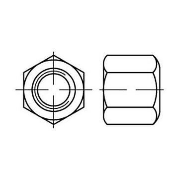 Sechskantmuttern m. einer Höhe von 1,5d DIN 6330 10 BM 8 SW 13 galv.verz., gestempelt, CAB FASTENING