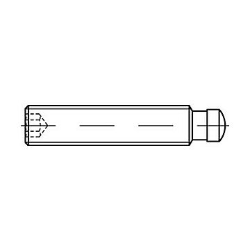 Gewindestifte mit Druckzapfen DIN 6332 5.8 IS M 8 x 35 brüniert brün VE=S (Madenschrauben), CAB FASTENING