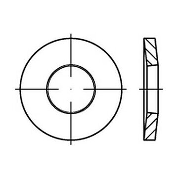 Spannscheiben für Schraubenverbindungen DIN 6796 Federstahl 16 mech. verzinkt mech Zn, CAB FASTENING