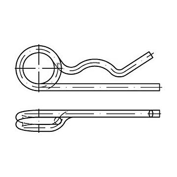 Federstecker DIN 11024 Stahl 7 mm , Drahtstärke 6,3 mm, CAB FASTENING