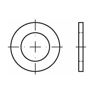 Flache Scheiben, kleine Reihe,Produktklasse A ISO 7092 St. 20 (21 x 34 x 3 ) 200 HV VE=S, CAB FASTENING