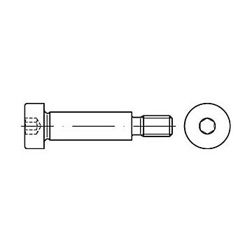 Pass-Schulterschrauben,Schaftpassung f9 ISO 7379 A 2 12 f9 M 10 x 25 AISI 302 A 2 VE=S, CAB FASTENING
