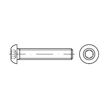 Flachkopfschrauben mit Innensechskant ISO 7380 -1 010.9 M 6 x 16 VE=S, CAB FASTENING