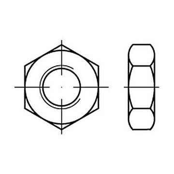 Niedrige Sechskantmuttern mit Fasen,metr.fein ISO 8675 A 2 M 30 x 2 A 2 VE=S, CAB FASTENING