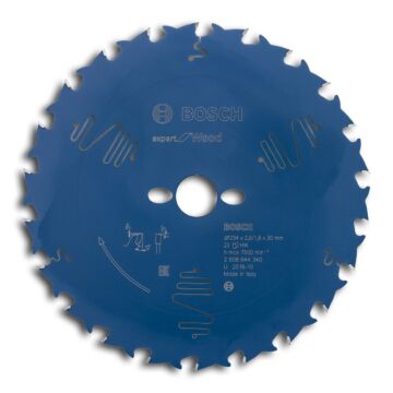 BOSCH HM-Kreissägeblatt EXPERT 254x2,6/1,8x30mm, 22Z WZ