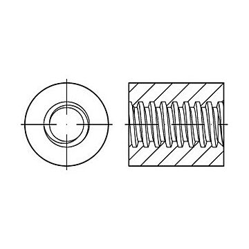 Trapezgewinde-Rundmutter Nr. 88089 Stahl Tr 16X4 (VE1), CAB FASTENING