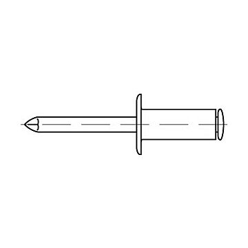 Offene Blindniete ,~DIN 7337/ISO 16582, Flachkopf ART 88407 Blindniete Cu/Bronze FLAKO A 3 x 6 VE=S, CAB FASTENING