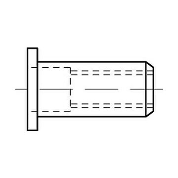 Blindniet-Muttern, rund, offen,Flachkopf ART 88423 Blindniet-Mu. A 2 Flako M 6 / 3,0 - 5,5, CAB FASTENING