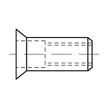 Blindniet-Muttern, rund, offen,Senkkopf 90° ART 88424 Blindniet-Mu. A 2 Seko M 6 / 4,0 - 6,0, CAB FASTENING