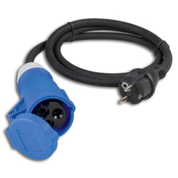 AS-SCHWABE Adapterleitung 1,5m 1,5m, CEE-Kupplung + Schukostecker