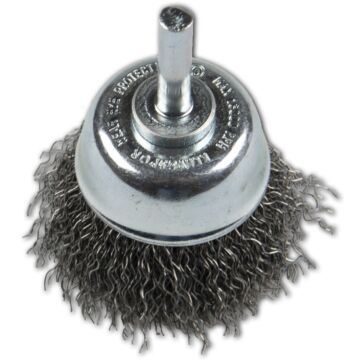 KLINGSPOR Topfbürste mit Schaft 50x6mm 0,3mm Stahl#NV