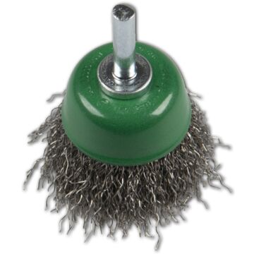 KLINGSPOR Topfbürste mit Schaft 50x6mm 0,3mm Edelstahl