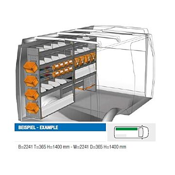Brillmobil Fahrzeugeinrichtung Iveco Daily ab 2014 Fahrerseite 2241x365x1400 mm (Block 09)