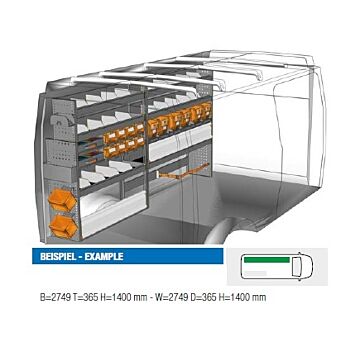 Brillmobil Fahrzeugeinrichtung Iveco Daily ab 2014 Fahrerseite 2749x365x1400 mm (Block 09)
